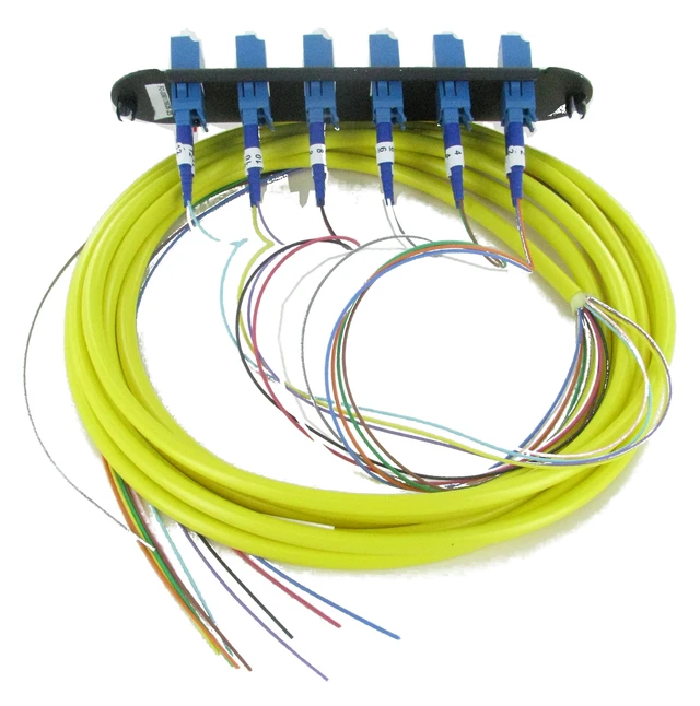 Alt view image 4 of 5 - Corning CCH-CP12-A9-P03RH Pigtailed Fiber Panel with 6 LC Duplex OS2 SM Singlemode Adapters