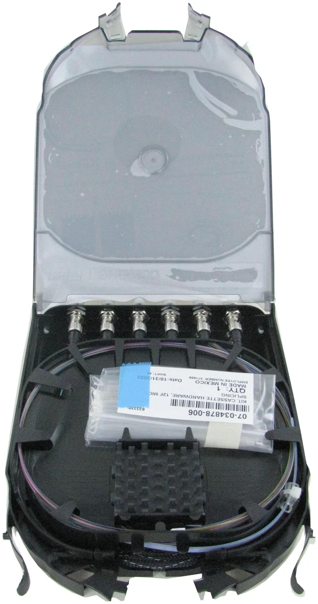 Alt view image 6 of 7 - Corning CCH-CS12-5T-P00KE Pigtailed Splice Cassette, 12 Fiber UPC Simplex ST OM1 Multimode 62.5um MM