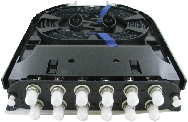 Alt view image 4 of 7 - Corning CCH-CS12-5T-P00KE Pigtailed Splice Cassette, 12 Fiber UPC Simplex ST OM1 Multimode 62.5um MM