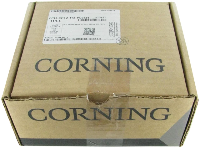 Alt view image 2 of 7 - Corning CCH-CP12-H3-P03SH Pigtailed Fiber Adapter Panel, 12 Fiber ST 50um Multimode MM OM4