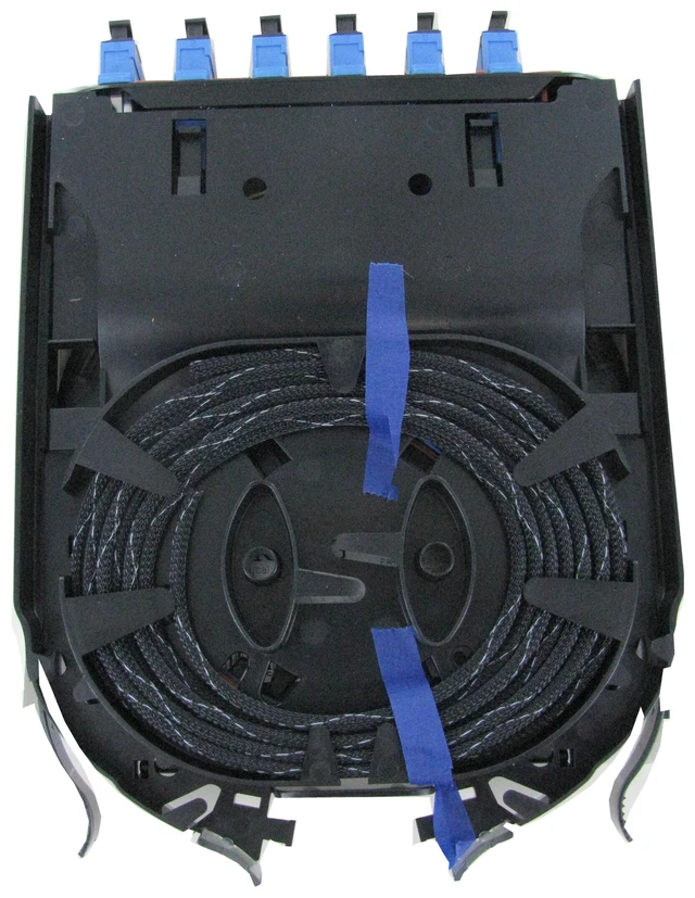 Alt view image 3 of 11 - Corning CCH-CS12-59-P00RE CCH Pigtail Fiber Optic Splice Cassette, 12 Fiber, SC UPC Duplex Singlemode (OS2), Single-Fiber (250 um)