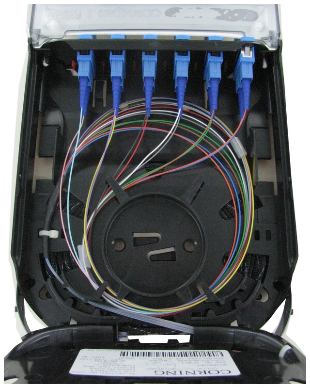 Alt view image 7 of 11 - Corning CCH-CS12-59-P00RE CCH Pigtail Fiber Optic Splice Cassette, 12 Fiber, SC UPC Duplex Singlemode (OS2), Single-Fiber (250 um)