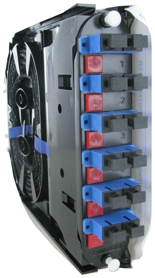 Alt view image 5 of 11 - Corning CCH-CS12-59-P00RE CCH Pigtail Fiber Optic Splice Cassette, 12 Fiber, SC UPC Duplex Singlemode (OS2), Single-Fiber (250 um)