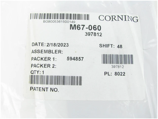 Alt view image 3 of 6 - Corning M67-060 12-Fiber RTV Fiber Optic Fusion Splice Tray Type 2R Metal