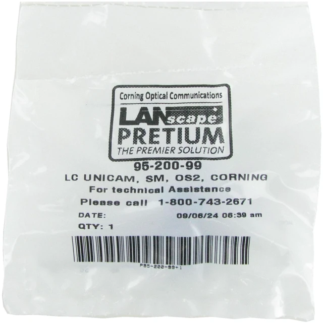 Alt view image 3 of 11 - Corning 95-200-99 Unicam LC OS2 Singlemode Fiber Optic Connector, Box of 25