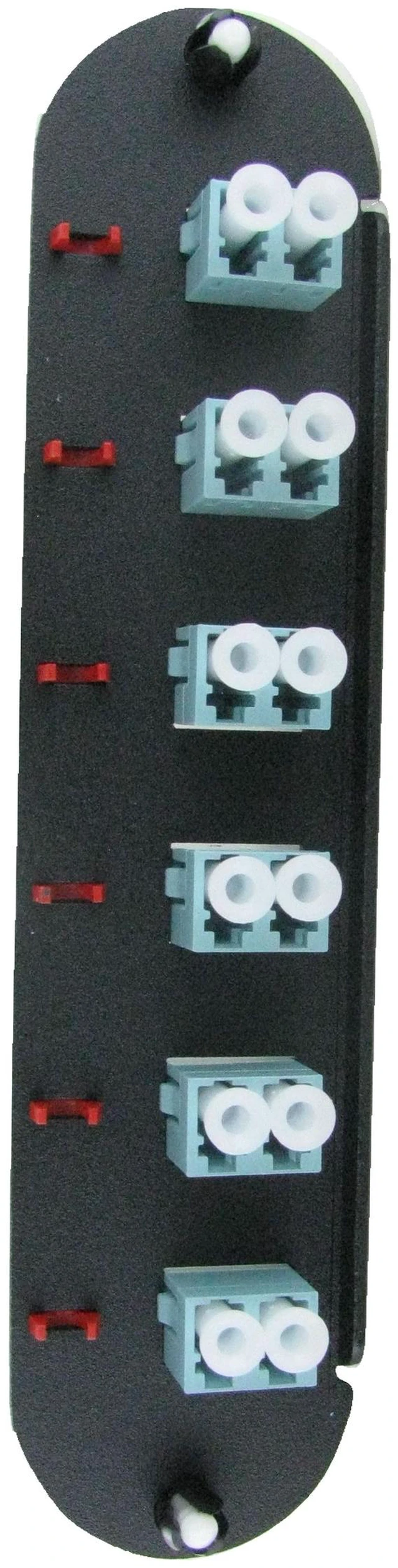 Alt view image 5 of 8 - Corning CCH-CP12-E4 Fiber Optic Patch Panel with 6 LC Duplex 10Gig Aqua OM3/OM4 Multimode 50um Adapters