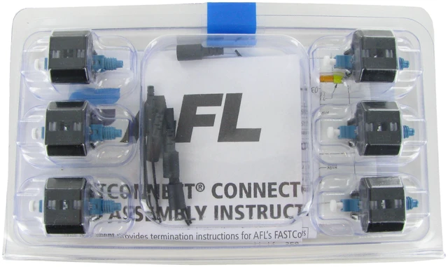 Alt view image 2 of 4 - AFL FAST-LC-SM-6 FastConnect LC Singlemode SM OS2 Fiber Optic Connector, 6-Pack