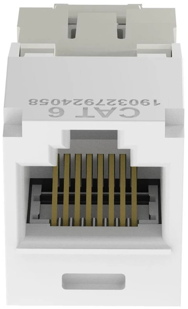Main image of Panduit CJ688TGWH-50 Mini-Com TX6 Plus Cat6 RJ45 Ethernet Jack Module, UTP Unshielded, White, 50-Pack