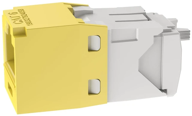 Alt view image 2 of 4 - Panduit CJ688TGYL Mini-Com TX6 Plus Cat6 RJ45 Ethernet Jack Module, UTP Unshielded, Yellow