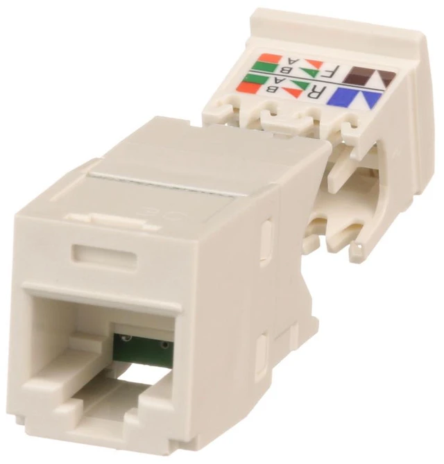Alt view image 4 of 4 - Panduit CJ688TGIW Snap In Connector, Mini-Com, TX6 PLUS UTP, Cat 6, Off White