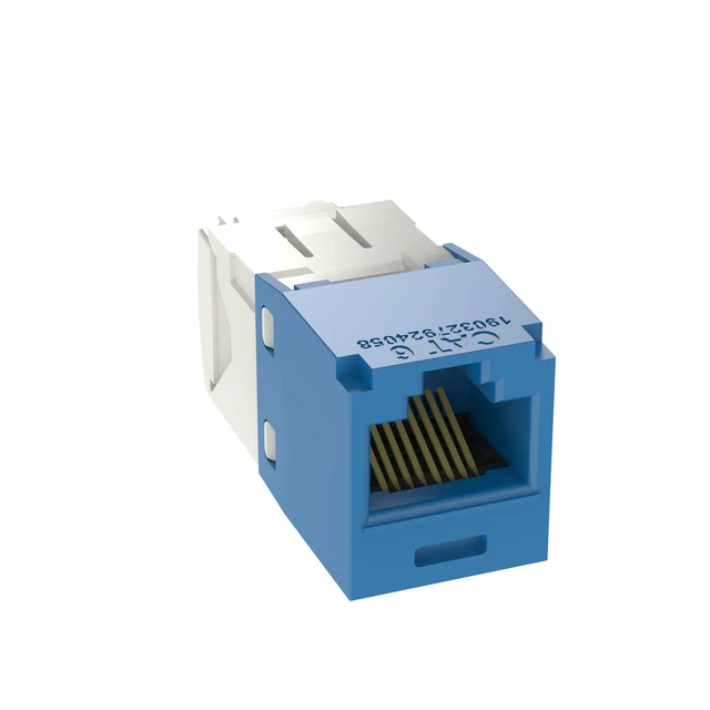 Alt view image 4 of 4 - Panduit CJ688TGBU-C Mini-Com TX6 Plus Cat6 RJ45 Ethernet Jack Module, UTP Unshielded, Blue, 100-Pack