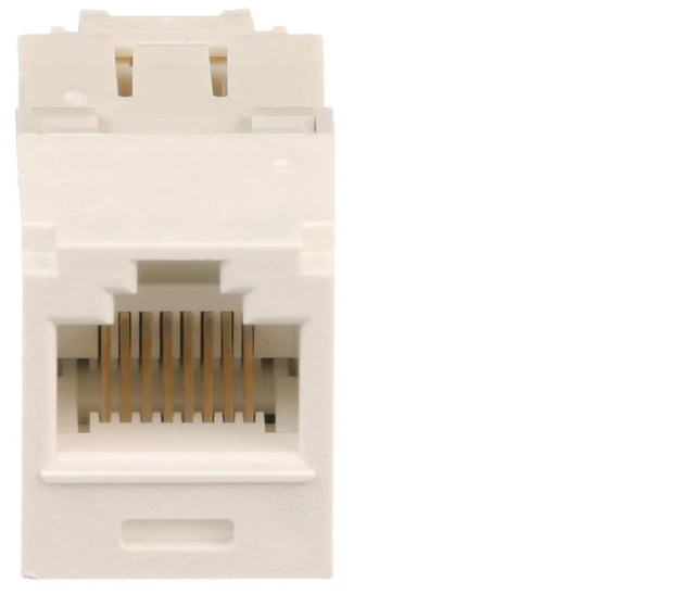 Alt view image 2 of 4 - Panduit CJ688TGAW-50 Mini-Com TX6 Plus Cat6 RJ45 Ethernet Jack Module, UTP Unshielded, Arctic White, 50-Pack