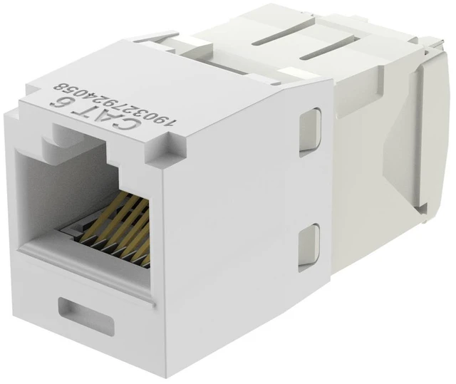 Alt view image 2 of 4 - Panduit CJ688TGWH Mini-Com TX6 Plus Cat6 RJ45 Ethernet Jack Module, UTP Unshielded, White