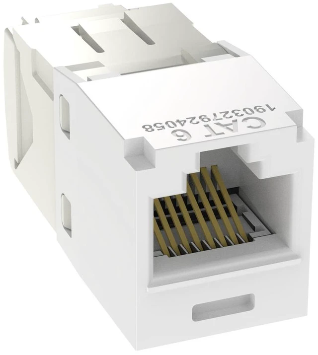 Alt view image 4 of 4 - Panduit CJ688TGWH Mini-Com TX6 Plus Cat6 RJ45 Ethernet Jack Module, UTP Unshielded, White