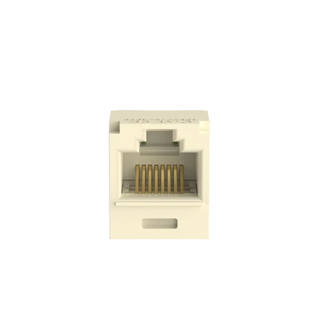 Alt view image 2 of 4 - Panduit CJ5E88TGEI Mini-Com TX5e Cat5e RJ45 Ethernet Jack Module, UTP Unshielded, Electric Ivory