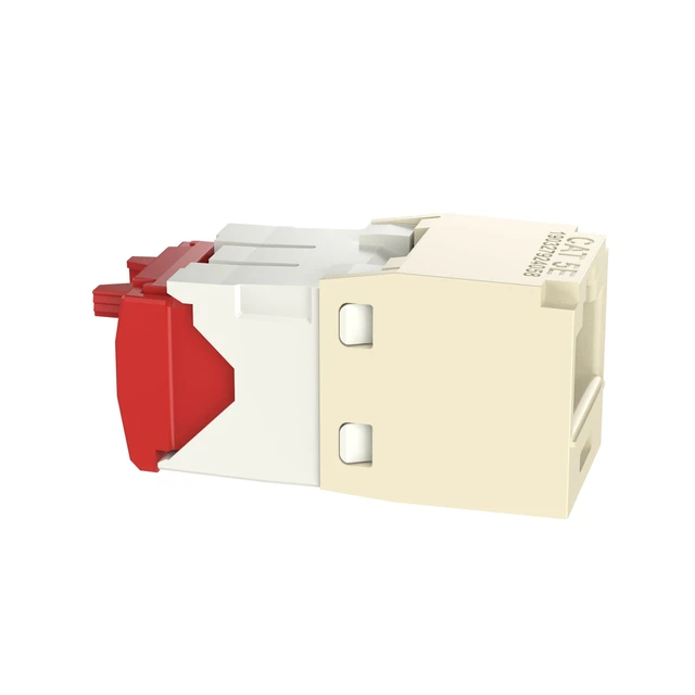 Alt view image 3 of 4 - Panduit CJ5E88TGEI Mini-Com TX5e Cat5e RJ45 Ethernet Jack Module, UTP Unshielded, Electric Ivory