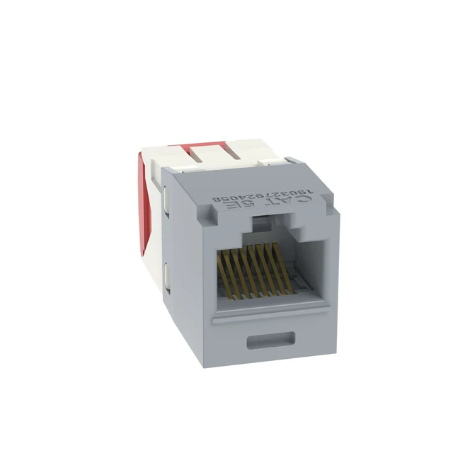 Main image of Panduit CJ5E88TGIG Mini-Com TX5e Cat5e RJ45 Ethernet Jack Module, UTP Unshielded, International Gray