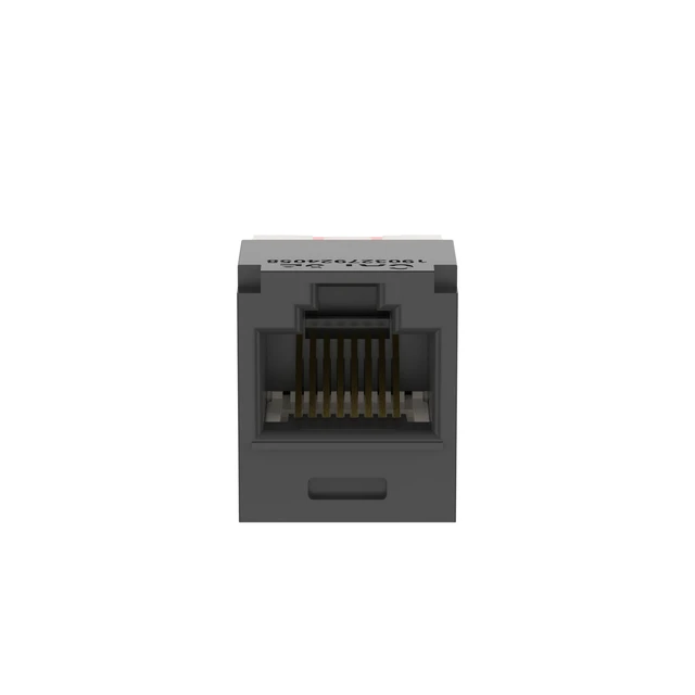 Alt view image 2 of 4 - Panduit CJ5E88TGBL-50 Mini-Com TX5e Cat5e RJ45 Ethernet Jack Module, UTP Unshielded, Black, 50-Pack