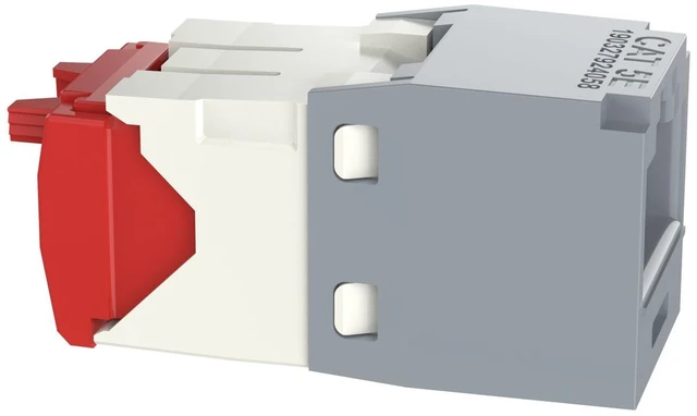 Alt view image 3 of 4 - Panduit CJ5E88TGIG-50 Mini-Com TX5e Cat5e RJ45 Ethernet Jack Module, UTP Unshielded, International Gray, 50-Pack