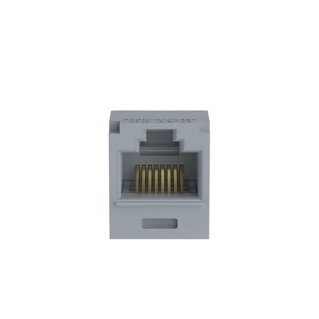Alt view image 2 of 4 - Panduit CJ5E88TGIG-50 Mini-Com TX5e Cat5e RJ45 Ethernet Jack Module, UTP Unshielded, International Gray, 50-Pack