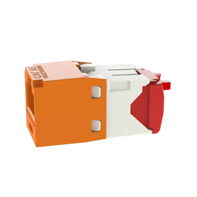 Alt view image 4 of 4 - Panduit CJ5E88TGOR Mini-Com TX5e Cat5e RJ45 Ethernet Jack Module, UTP Unshielded, Orange