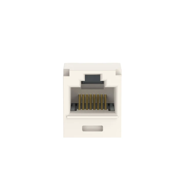 Alt view image 2 of 4 - Panduit CJ6X88TGWH-50 Mini-Com TX6A Cat6A RJ45 Ethernet Jack Module, 10Gbps UTP Unshielded, White, 50-Pack