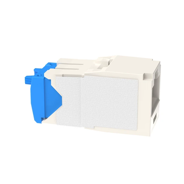 Alt view image 4 of 4 - Panduit CJ6X88TGWH-50 Mini-Com TX6A Cat6A RJ45 Ethernet Jack Module, 10Gbps UTP Unshielded, White, 50-Pack