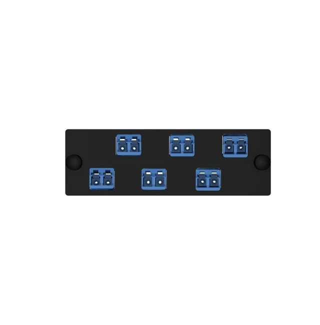 Main image of Panduit FAP6WBUDLCZ Fiber Optic Adapter Panel, 6 LC Duplex Singlemode OS1/OS2 Adapters