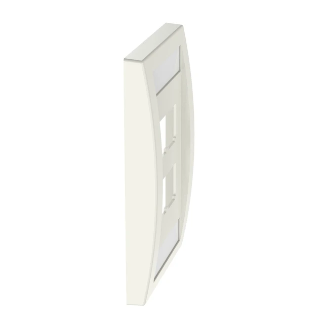 Alt view image 3 of 4 - Panduit CFPE4IWY Mini-Com 4 Sockets Single Gang Faceplate / Network Wall Plate