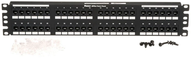 Alt view image 6 of 6 - Panduit DP485E88TGY RJ45 Network Patch Panel, 48 Ports, Flat, 2U, Rear 110 Termination