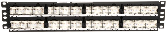 Alt view image 5 of 6 - Panduit DP485E88TGY RJ45 Network Patch Panel, 48 Ports, Flat, 2U, Rear 110 Termination
