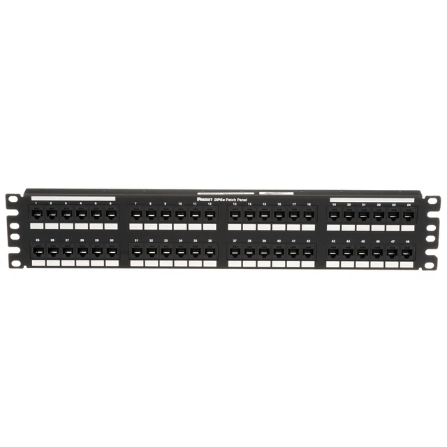 Alt view image 2 of 6 - Panduit DP485E88TGY Patch Panel, CRS, Category Type: 5e, Panel Type: 110, Panel Style: Flat