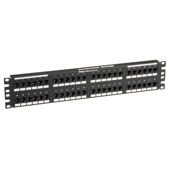 Alt view image 3 of 6 - Panduit DP485E88TGY Patch Panel, CRS, Category Type: 5e, Panel Type: 110, Panel Style: Flat