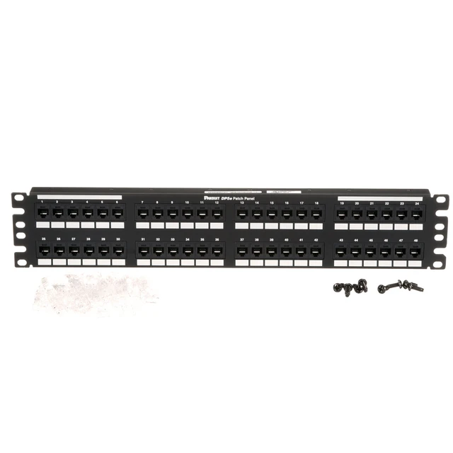 Alt view image 6 of 6 - Panduit DP485E88TGY Patch Panel, CRS, Category Type: 5e, Panel Type: 110, Panel Style: Flat