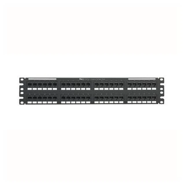 Main image of Panduit NK5EPPG48Y NetKey Cat5e Network Patch Panel, 48 Ports, 2U