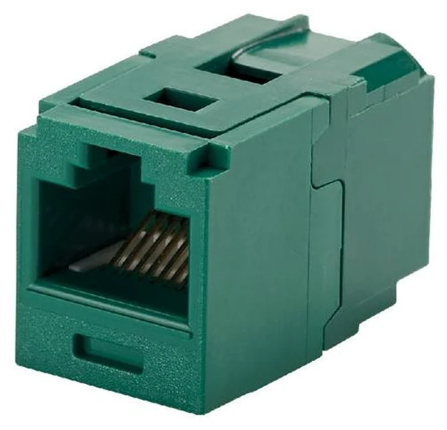 Main image of Panduit CC688GR Mini-Com Cat6 RJ45 Ethernet Coupler Module, Green, 8P8C