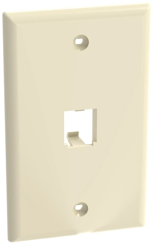 Main image of Panduit CFP1EI 1-Port Mini-Com Single-Gang Faceplate / Network Wall Plate, Classic Series, Electric Ivory