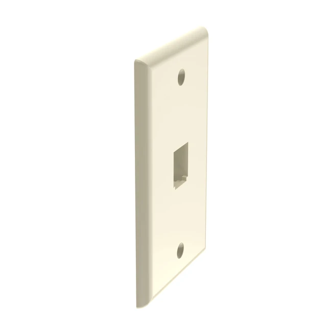 Alt view image 4 of 4 - Panduit CFP1EI 1-Port Mini-Com Single-Gang Faceplate / Network Wall Plate, Classic Series, Electric Ivory