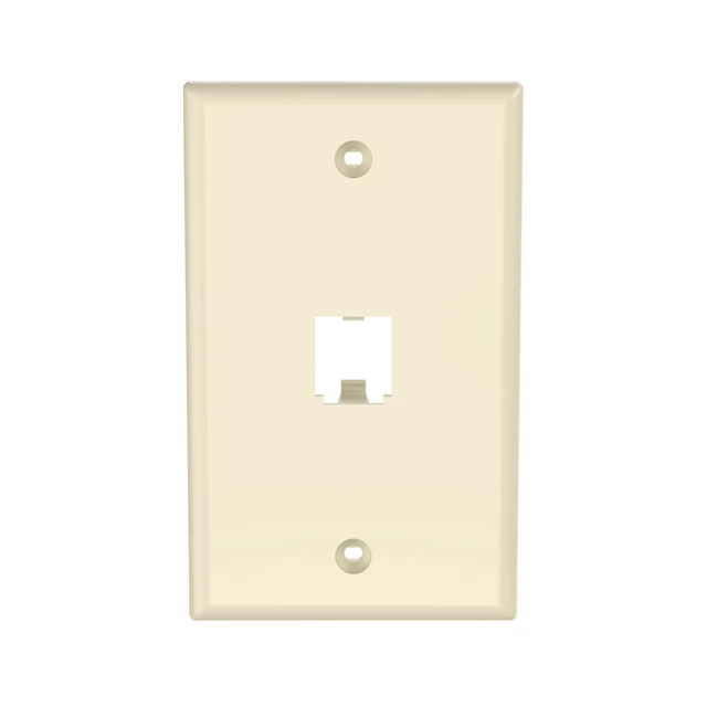 Alt view image 2 of 4 - Panduit CFP1EI 1-Port Mini-Com Single-Gang Faceplate / Network Wall Plate, Classic Series, Electric Ivory