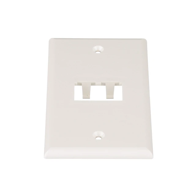 Alt view image 2 of 5 - Panduit CFP2IW 2-Port Mini-Com Faceplate / Network Wall Plate, Classic Series, Off-White