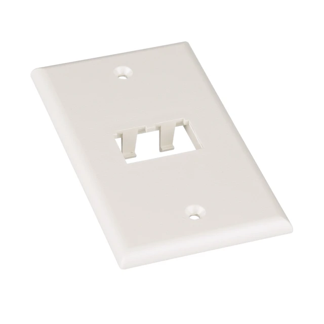 Alt view image 3 of 5 - Panduit CFP2IW 2-Port Mini-Com Faceplate / Network Wall Plate, Classic Series, Off-White