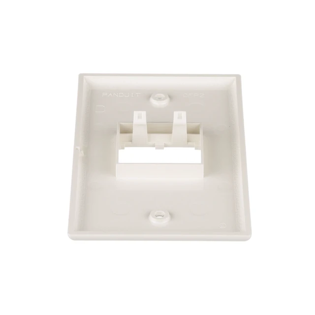 Alt view image 5 of 5 - Panduit CFP2IW 2-Port Mini-Com Faceplate / Network Wall Plate, Classic Series, Off-White