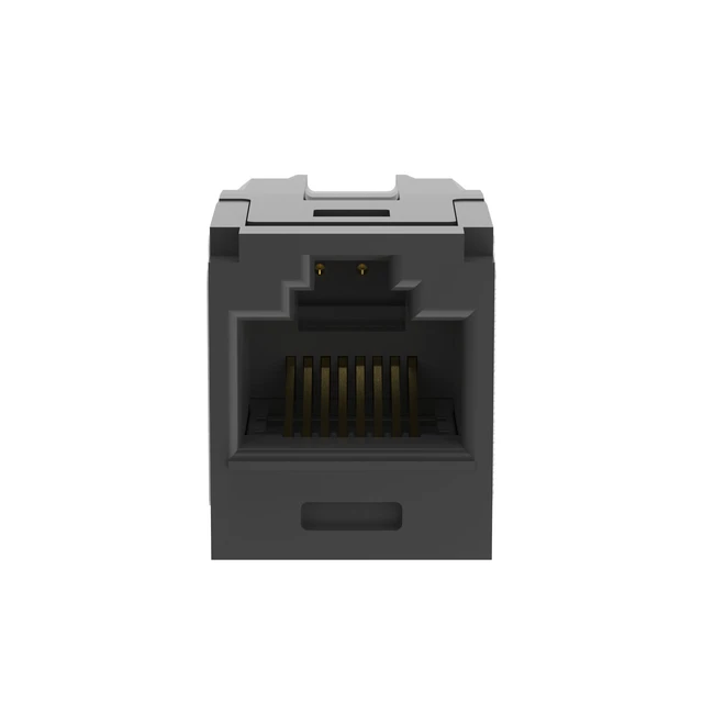 Alt view image 2 of 4 - Panduit CC6X88BL Mini-Com Cat6A UTP RJ45 Ethernet Coupler Module, Black