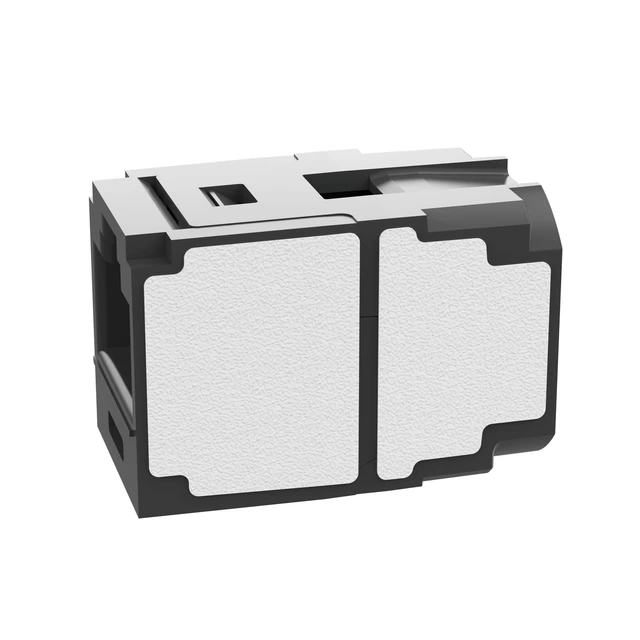 Alt view image 3 of 4 - Panduit CC6X88BL Mini-Com Cat6A 10Gig UTP RJ45 Ethernet Coupler Module, Black