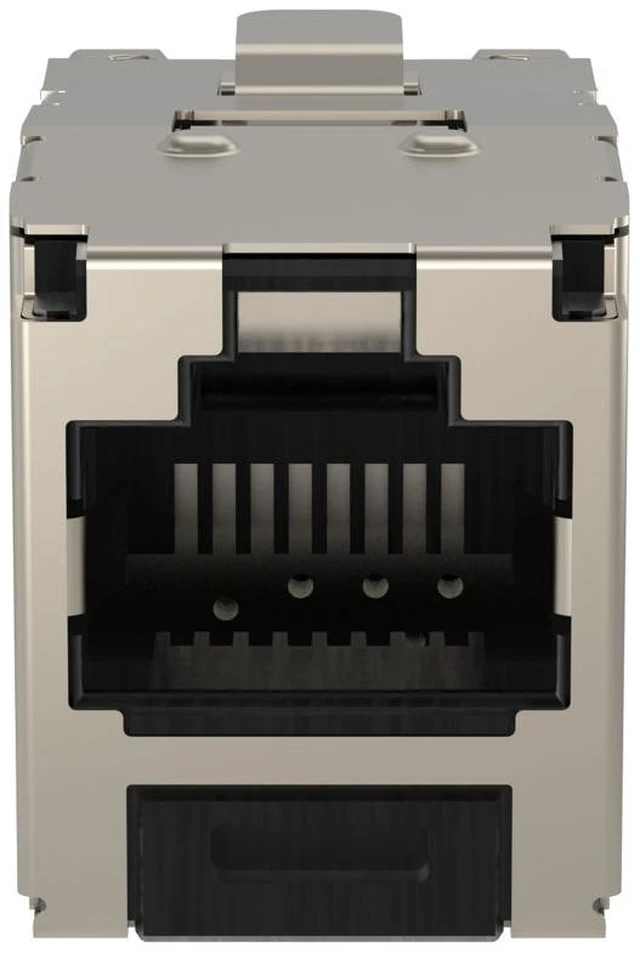 Main image of Panduit CJS5E88TGY Category-5E 8-Wire TG-Style Shielded Jack Module, Black