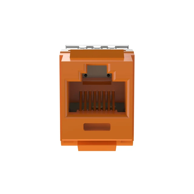 Alt view image 2 of 4 - Panduit NKP5E88MOR NetKey Cat5e RJ45 Ethernet Punchdown Keystone Jack Module, Orange