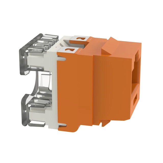 Alt view image 4 of 4 - Panduit NKP5E88MOR NetKey Cat5e RJ45 Ethernet Punchdown Keystone Jack Module, Orange
