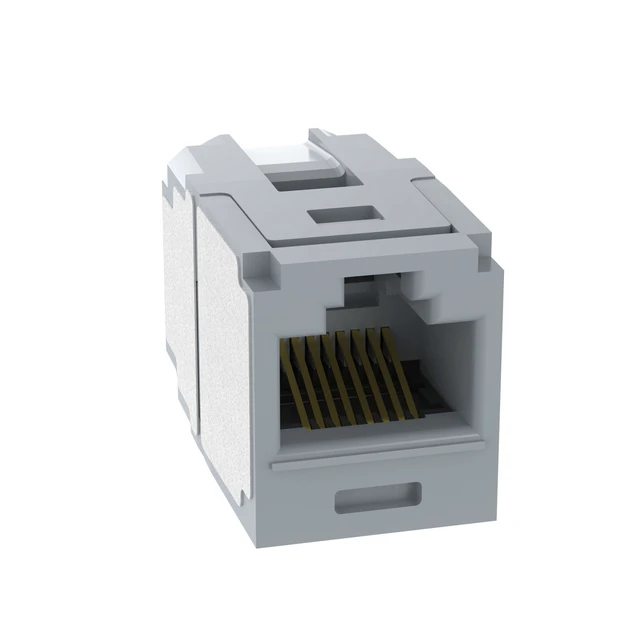 Main image of Panduit CC6X88IG Mini-Com Cat6a 10Gig RJ45 8P8C Coupler Module, Gray