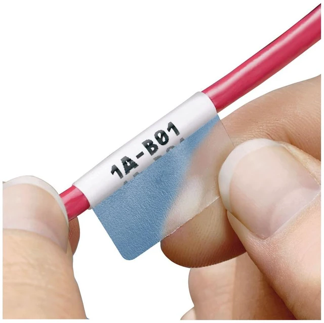 Alt view image 2 of 5 - Panduit S100X400VATY-NOS Thermal Transfer Self-Laminating Labels, 1" W x 4" L, 1" Print-On Height, White, 2500 Labels Per Roll