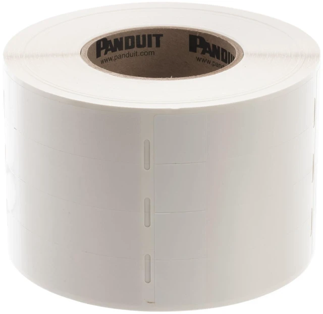 Alt view image 3 of 5 - Panduit S100X400VATY-NOS Thermal Transfer Self-Laminating Labels, 1" W x 4" L, 1" Print-On Height, White, 2500 Labels Per Roll